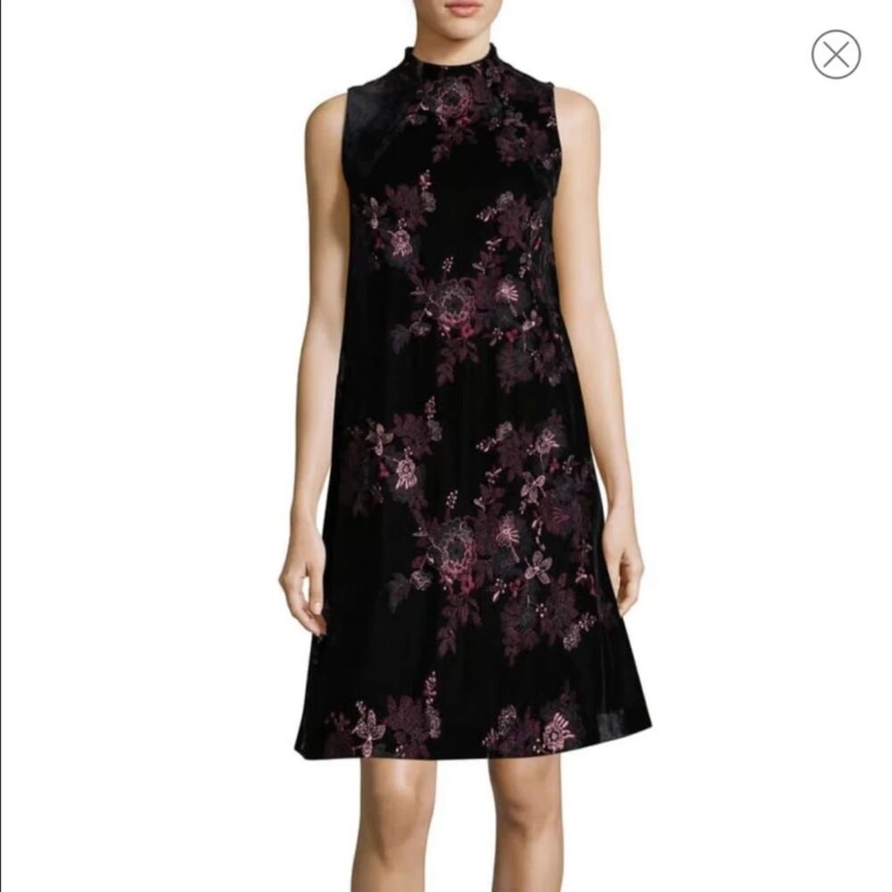 Romantic Black Velvet Whimsigoth Mini Dress Lace Dark Fairy‎ Goth Witchy